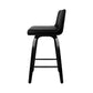 Stool Haven Set of 2 Wooden PU Leather Bar Stool - Black