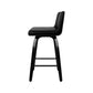 Stool Haven Set of 4 Wooden PU Leather Bar Stool - Black