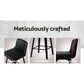 Stool Haven Set of 4 Wooden PU Leather Bar Stool - Black