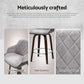 Stool Haven 4 x Bar Stools Swivel Velvet Padded Wooden - Grey