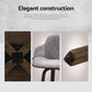 Stool Haven 4 x Bar Stools Swivel Velvet Padded Wooden - Grey