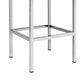 Stool Haven Set of 2 PU Leather Backless Bar Stools - White and Chrome