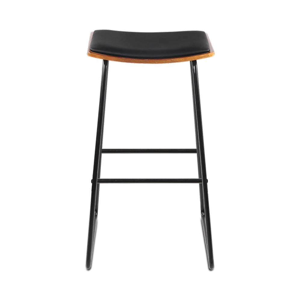 Stool Haven 4x Bar Stools Leather Padded Metal