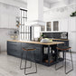 Stool Haven 4x Bar Stools Leather Padded Metal