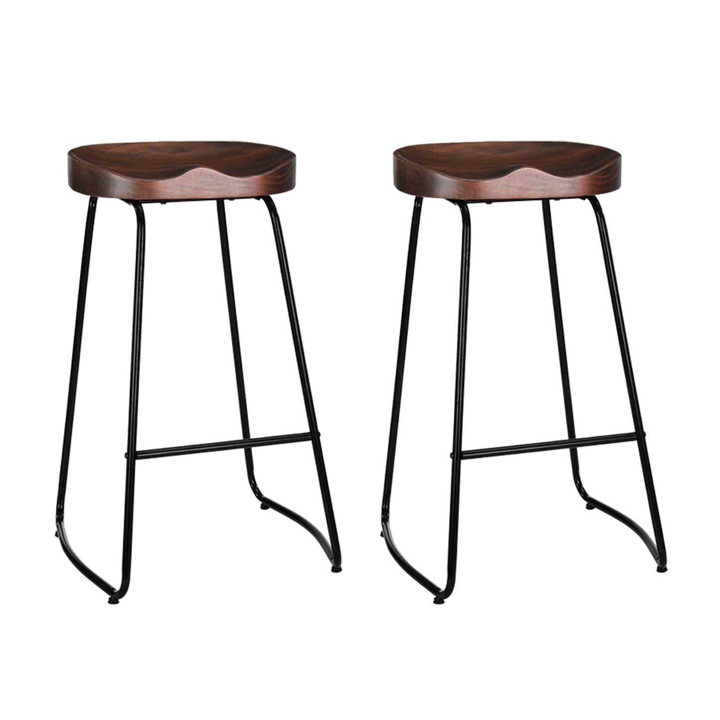 Stool Haven 2x Bar Stools Tractor Seat 75cm Black