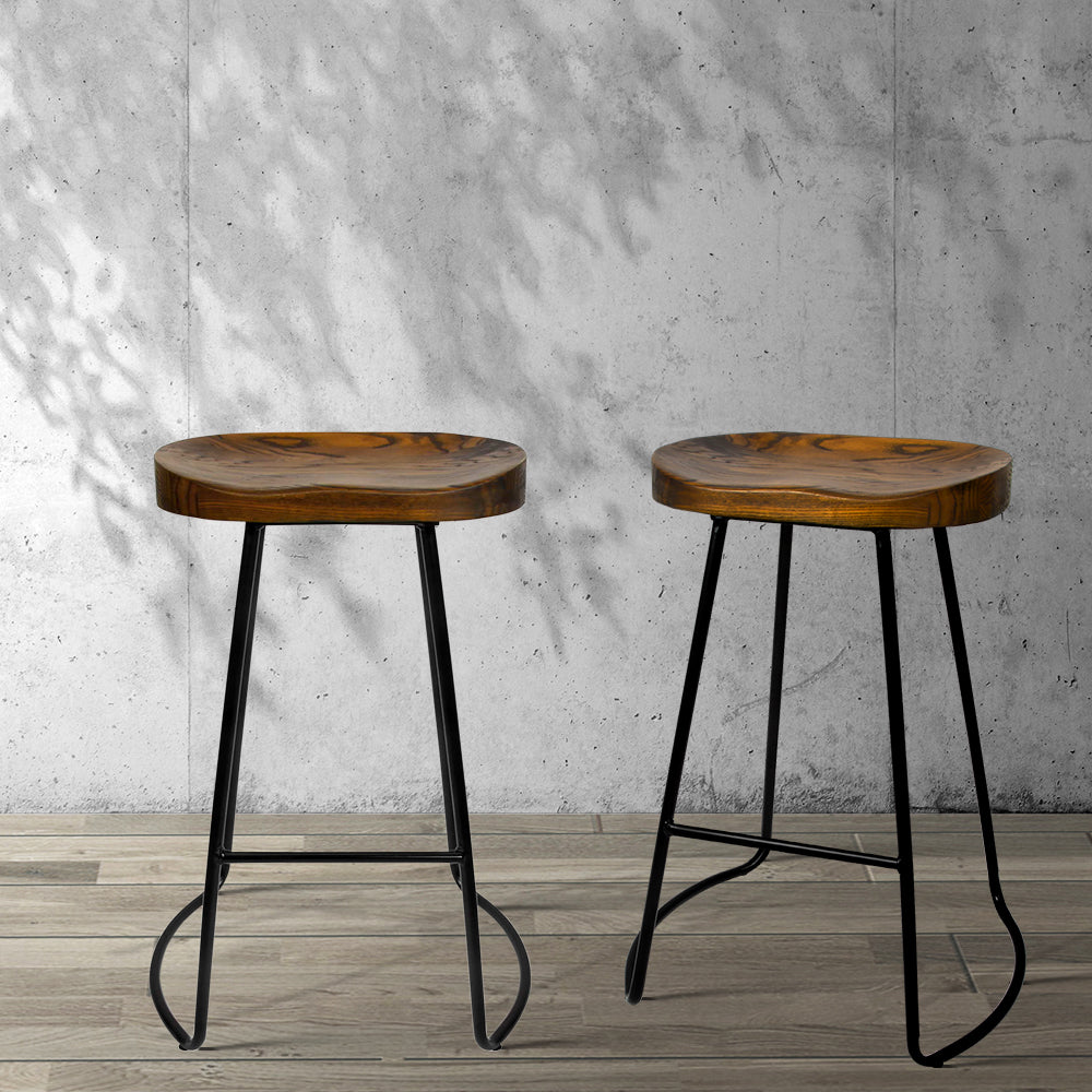 Stool Haven 2x Bar Stools Tractor Seat 65cm