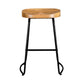 Stool Haven 2x Bar Stools Tractor Seat 65cm Wooden