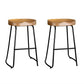 Stool Haven 2x Bar Stools Tractor Seat 65cm Wooden