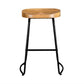 Stool Haven 4x Bar Stools Tractor Seat 65cm Wooden