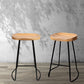 Stool Haven 4x Bar Stools Tractor Seat 65cm Wooden