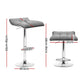 Stool Haven 2x Bar Stools Linen Padded Gas Lift