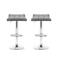 Stool Haven 2x Bar Stools Linen Padded Gas Lift