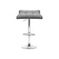 Stool Haven 4 x Bar Stools Linen Padded Gas Lift - Grey