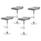 Stool Haven 4 x Bar Stools Linen Padded Gas Lift - Grey