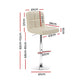 Stool Haven Set of 2 PU Leather Gas Lift Bar Stools - Beige