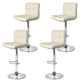 Stool Haven 4x Bar Stools Leather Gas Lift Beige