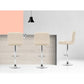 Stool Haven 4x Bar Stools Leather Gas Lift Beige