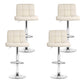 Stool Haven 4x Bar Stools Leather Gas Lift Beige