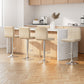 Stool Haven 4x Bar Stools Leather Gas Lift Beige