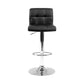 Stool Haven Set of 2 PU Leather Gas Lift Bar Stools - Black