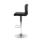Stool Haven Set of 2 PU Leather Gas Lift Bar Stools - Black