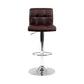 Stool Haven Set of 2 Gas Lift Bar Stools PU Leather - Chocolate Brown