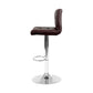 Stool Haven Set of 2 Gas Lift Bar Stools PU Leather - Chocolate Brown