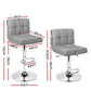 Stool Haven Set of 2 Fabric Swivel Bar Stools - Grey