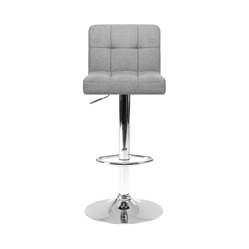 Stool Haven Set of 2 Fabric Swivel Bar Stools - Grey