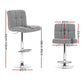 Stool Haven Set of 4 Fabric Swivel Bar Stools - Grey