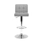 Stool Haven Set of 4 Fabric Swivel Bar Stools - Grey