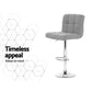Stool Haven Set of 4 Fabric Swivel Bar Stools - Grey