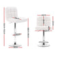 Stool Haven 2x Bar Stools Leather Gas Lift White