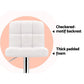 Stool Haven 2x Bar Stools Leather Gas Lift White