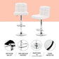 Stool Haven 4x Bar Stools Leather Gas Lift White