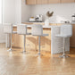 Stool Haven 4x Bar Stools Leather Gas Lift White
