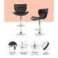 Stool Haven 4x Bar Stools Gas Lift Leather Seat Black