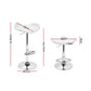Stool Haven Set of 2 Gas Lift Bar Stools PU Leather - White and Chrome