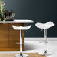 Stool Haven Set of 2 Gas Lift Bar Stools PU Leather - White and Chrome
