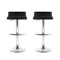 Stool Haven Set of 2 PU Leather Wave Style Bar Stools - Black