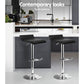 Stool Haven Set of 2 PU Leather Wave Style Bar Stools - Black