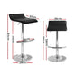 Stool Haven 4x Bar Stools Adjustable Gas Lift Chairs Black
