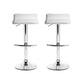 Stool Haven Set of 2 PU Leather Wave Style Bar Stools - White