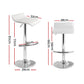 Stool Haven 4x Bar Stools Adjustable Gas Lift Chairs White