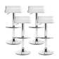 Stool Haven 4x Bar Stools Adjustable Gas Lift Chairs White