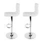 Stool Haven Set of 2 PU Leather Bar Stools Padded Line Style - White