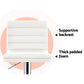 Stool Haven Set of 2 PU Leather Bar Stools Padded Line Style - White
