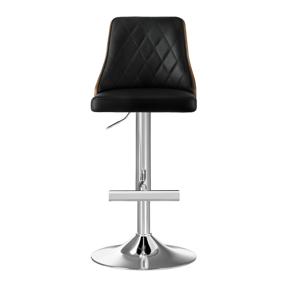 Stool Haven Bar Stool Bentwood Swivel Adjustable Kitchen Counter Stool Leather Black
