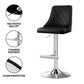 Stool Haven Bar Stool Bentwood Swivel Adjustable Kitchen Counter Stool Leather Black