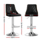 Stool Haven 4X Bar Stool Wood Swivel Adjustable Kitchen Counter Stool Leather Black